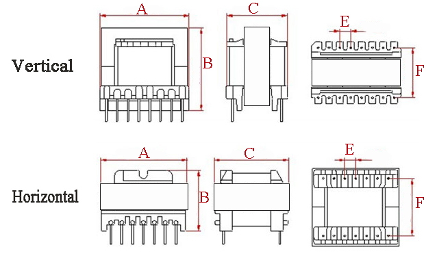 EE40 PCB electronic transformer