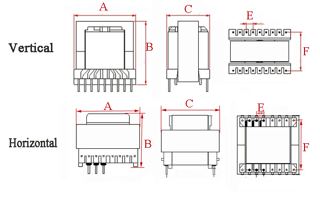 EE42 isolated power supply transformer